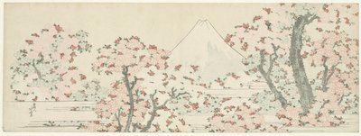 Fuji over Cherry Blossom af Katsushika Hokusai