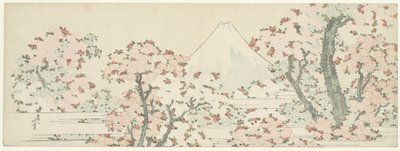 Fuji over Cherry Blossom, ca. 1800-1805 (træsnit) af Katsushika Hokusai