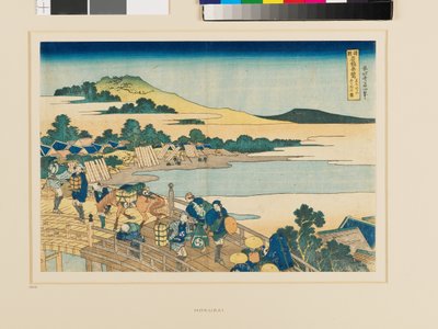 Fukui-broen i Echizen-provinsen af Katsushika Hokusai