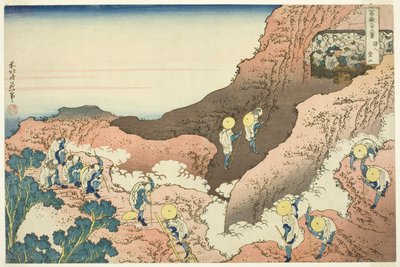 Grupper af bjergbestigere af Katsushika Hokusai