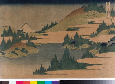 Hakone-søen i Sagami-præfekturet af Katsushika Hokusai