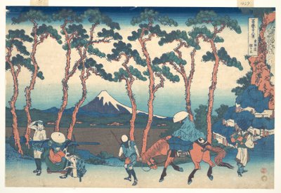 Hodogaya på Tōkaidō (Tōkaidō Hodogaya), fra serien »De 36 udsigter over Fuji« (Fugaku sanjūrokkei) af Katsushika Hokusai