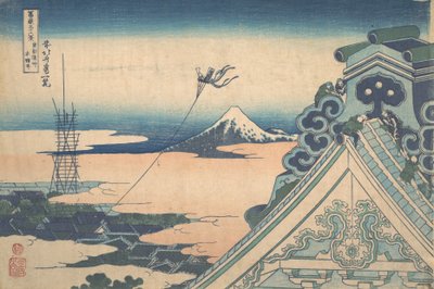 Honganji at Asakusa i Edo Toto Asakusa Honganji, fra serien Thirty-six View..., ca. 1830-32. af Katsushika Hokusai