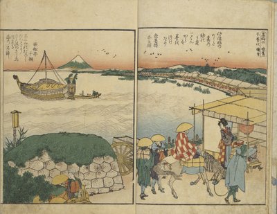 Illustreret bog med udsigter fra begge bredder af Sumida-floden af Katsushika Hokusai