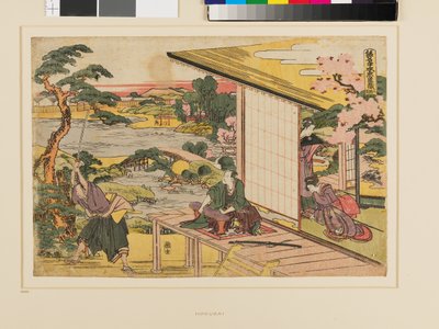 Kanadehon Chūshingura 2. akt af Katsushika Hokusai