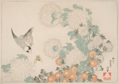 lyt til at skrive til snedkerbi af Katsushika Hokusai