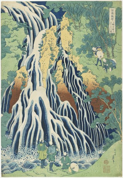 Kirifuri Falls nær Mount Kurokami i Shimotsuke-provinsen, ca. 1833 af Katsushika Hokusai