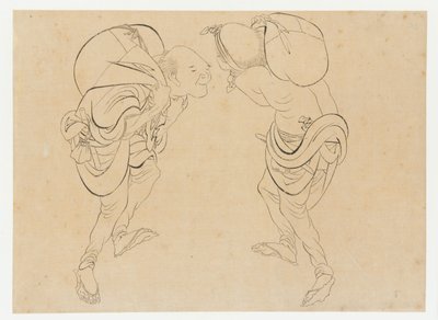 Arbejdere, slutningen af det 18.-begyndelsen af det 19. århundrede. af Katsushika Hokusai