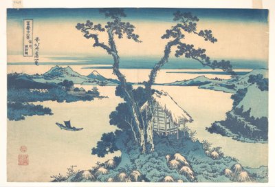Suwa-søen i Shinano-provinsen (Shinshū Suwako), fra serien »De 36 udsigter over Fuji-bjerget« (Fugaku sanjūrokkei) af Katsushika Hokusai