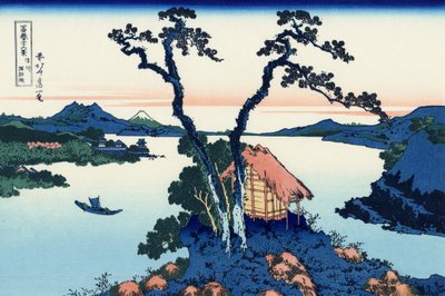 Suwa-søen i Shinano-provinsen, ca. 1830 (træbloktryk) af Katsushika Hokusai