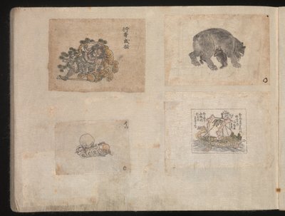 Miniaturetegninger til håndværkere af Katsushika Hokusai