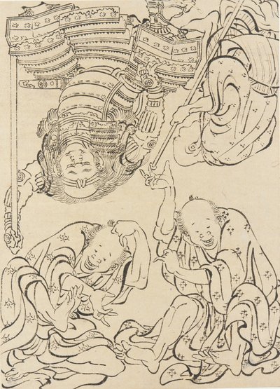 Diverse figurer, slutningen af 1700-begyndelsen af 1800-tallet. af Katsushika Hokusai
