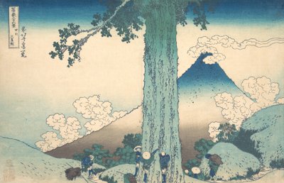 Mishima Pass i Kai-provinsen Koshu Mishima goe, fra serien Thirty-six Views ..., ca. 1830-32. af Katsushika Hokusai