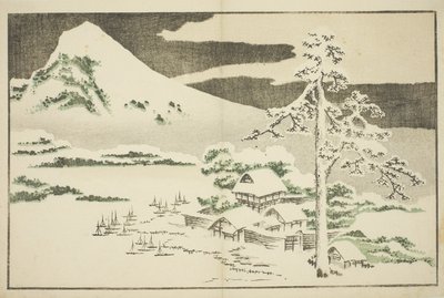 Mount Fuji om vinteren, fra billedbogen med realistiske malerier af Hokusai af Katsushika Hokusai