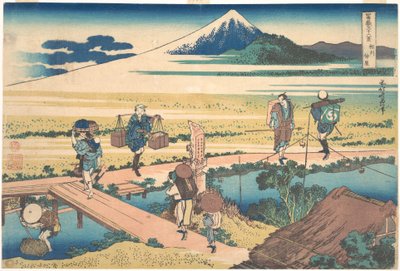 Nakahara i Sagami-provinsen (Sōshū Nakahara), fra serien »De 36 udsigter over Fuji-bjerget« (Fugaku sanjūrokkei) af Katsushika Hokusai