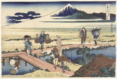 Nakahara i Sagami. Amt Soshu Nakahara (titel på objekt) 36 udsigter over Mount Fuji (serietitel) Fugaku sanjurokkei (serietitel på objekt) af Katsushika Hokusai