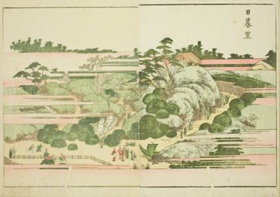 Nippori, fra den illustrerede bog "Picture Book of the Amusements of the East (Ehon Azuma asobi)" af Katsushika Hokusai
