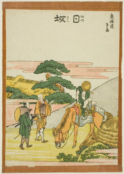 Nissaka, fra serien "Fifty-three Stations of the Tokaido (Tokaido gojusan tsugi)" af Katsushika Hokusai