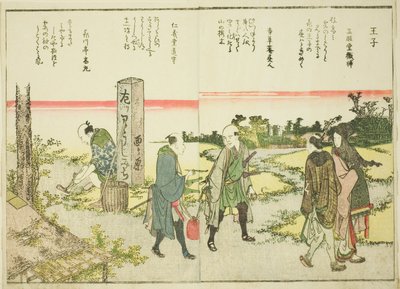 Oji, fra bind. 1 i den illustrerede bog "Fine udsigter over den østlige hovedstad på et øjeblik (Toto shokei ichiran)" af Katsushika Hokusai