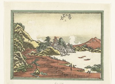 Opklaring efter en storm i Awazu Awazu no seiran (titel på objekt) Graveret otte udsigter over Omi-provinsen (serietitel) Doban Omi hakkei (serietitel) af Katsushika Hokusai