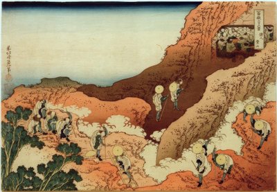 Pilgrimme bestiger Mount Fuji af Katsushika Hokusai