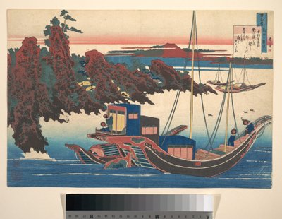 Digt af Chūnagon Yakamochi (Ōtomo no Yakamochi), fra samlingen »Hundrede digte forklaret af ammen« (Hyakunin isshu uba ga etoki) af Katsushika Hokusai