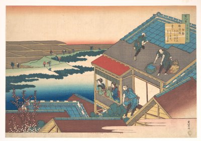 Digt af Ise, fra samlingen »Hundrede digte forklaret af ammen« (Hyakunin isshu uba ga etoki) af Katsushika Hokusai