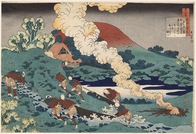 Digt af Kakinomoto no Hitomaro, fra »Hundrede digte af hundrede digtere, forklaret af en gammel amme« af Katsushika Hokusai