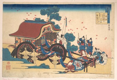 Digt af Kanke (Sugawara Michizane), fra samlingen »Hundrede digte forklaret af ammen« (Hyakunin isshu uba ga etoki) af Katsushika Hokusai