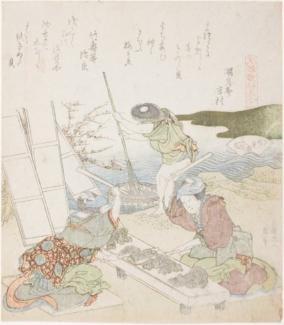 Kierrätyspaperi, kuva The Fulling-block Shellille af Katsushika Hokusai