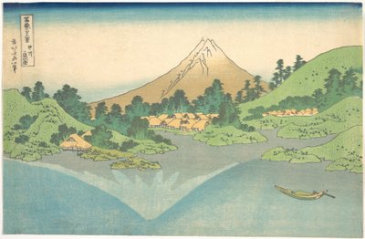 Spejlbillede i søen ved Misaka i Kai-provinsen (Kōshū Misaka suimen), fra serien »De 36 udsigter over Fuji-bjerget« (Fugaku sanjūrokkei) af Katsushika Hokusai