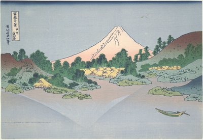 Refleksion af Fuji i Lake Misaka i Kai-provinsen, fra serien Thirty-six Views of Mount Fuji af Katsushika Hokusai
