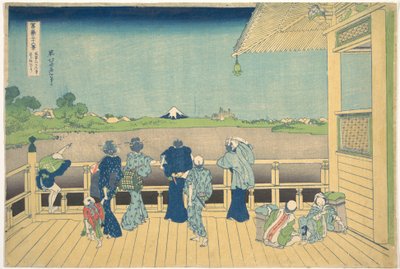 Sazai-hallen ved De Femhundrede Arhaters Tempel (Gohyaku Rakanji Sazaidō), fra serien »De 36 udsigter over Fuji-bjerget« (Fugaku sanjūrokkei) af Katsushika Hokusai