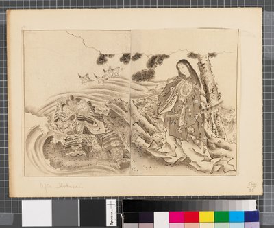 Scener fra krigen mellem Japan og Korea, slutningen af det 18. og første halvdel af det 19. århundrede (blæk og lavering på papir) af Katsushika Hokusai