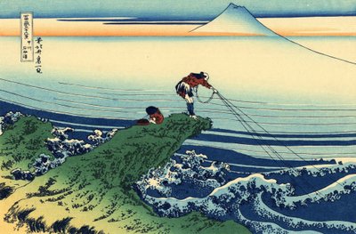 Serie de 36 vues du Mont Fuji : vue de Kajikazawa dans la province Kai, japon - Estampe de Katsushika Hokusai (1760-1849) (ecole ukiyo-e) 1830-1833 state A Pushkin Museum of Fine Arts, Moscou af Katsushika Hokusai