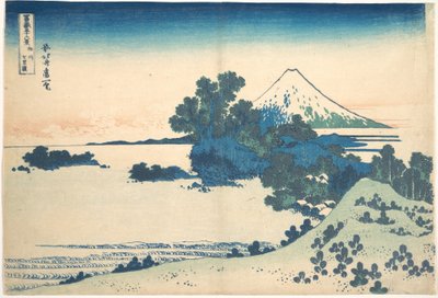 Shichirigahama i Sagami-provinsen (Sōshū Shichirigahama), fra serien »De 36 udsigter over Fuji« (Fugaku sanjūrokkei) af Katsushika Hokusai
