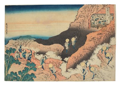Shojin tozan (Grupper af bjergbestigere) af Katsushika Hokusai