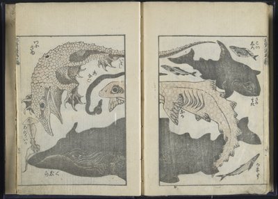 Skitsebog (træbloktryk) af Katsushika Hokusai