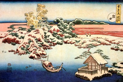 Snelandskab ved Sumida-floden, c1832. af Katsushika Hokusai
