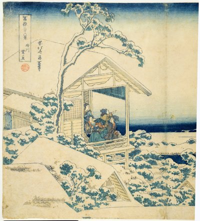 Snowy Morning at Koishikawa, ca. 1831-34 (træblok) af Katsushika Hokusai