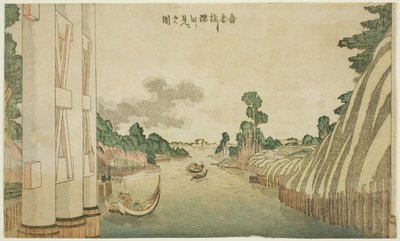 Sumida-floden set fra Azuma-broen (Azumabashi yori Sumida wo miru no zu), fra en gruppe af landskaber i vestlig stil af Katsushika Hokusai