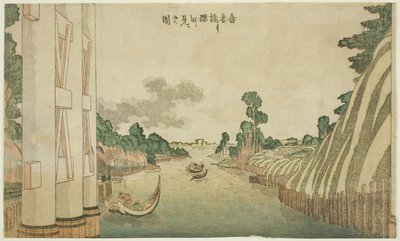 Sumida-floden set fra Azuma-broen (Azumabashi yori Sumida wo miru no zu), fra en gruppe landskaber i vestlig stil af Katsushika Hokusai