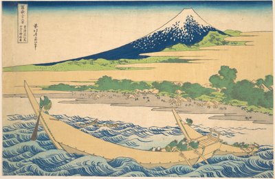 Tago-bugten nær Ejiri på Tōkaidō (Tōkaidō Ejiri Tago no ura ryaku zu), fra serien »De 36 udsigter over Fuji« (Fugaku sanjūrokkei) af Katsushika Hokusai