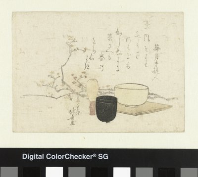Te-ceremoniredskaber af Katsushika Hokusai