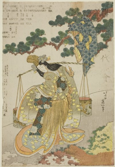 The Brine Maiden af Katsushika Hokusai