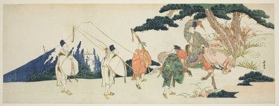 Den østlige rejse for den berømte digter Ariwara og Narihira af Katsushika Hokusai