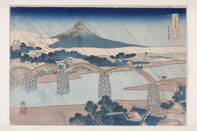 Er du ledsager? P Lovinse (Su? ingen Kuni Kintai Bridge) af Katsushika Hokusai