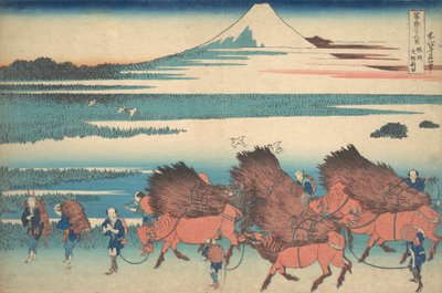 The New Fields at Ono i Suruga-provinsen Sunshu Ono shinden, fra serien Thir..., ca. 1830-32. af Katsushika Hokusai