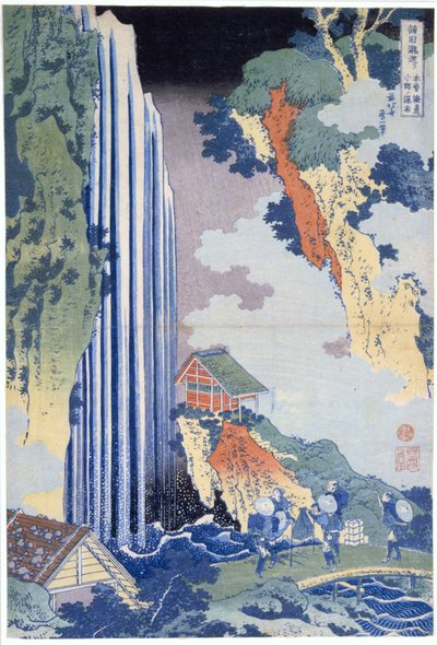 Ono-vandfaldet på Kisokaido-ruten af Katsushika Hokusai