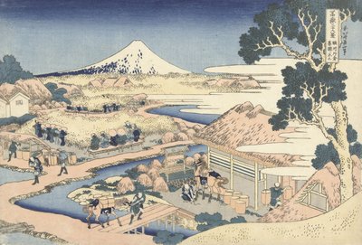 Teplantagen i Katakura i Suruga-provinsen, ca. 1830 (træbloktryk) af Katsushika Hokusai